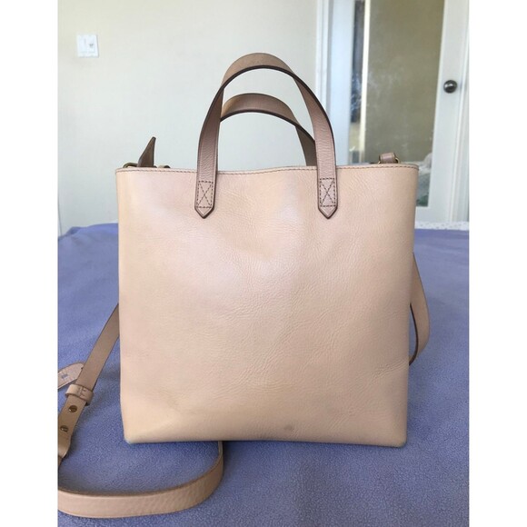 Madewell zip top transport crossbody tote natural buff - Picture 3 of 12